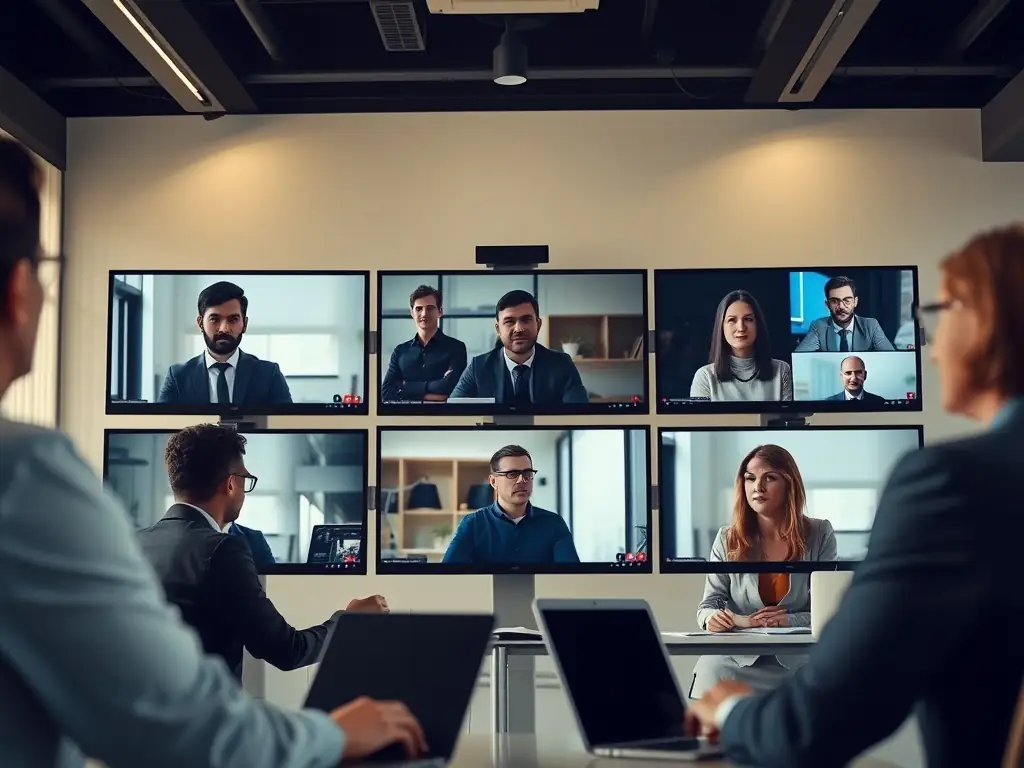 A diverse group of investors and crypto enthusiasts are actively participating in a Logic Academy Payment solution webinar, discussing market trends and investment strategies.