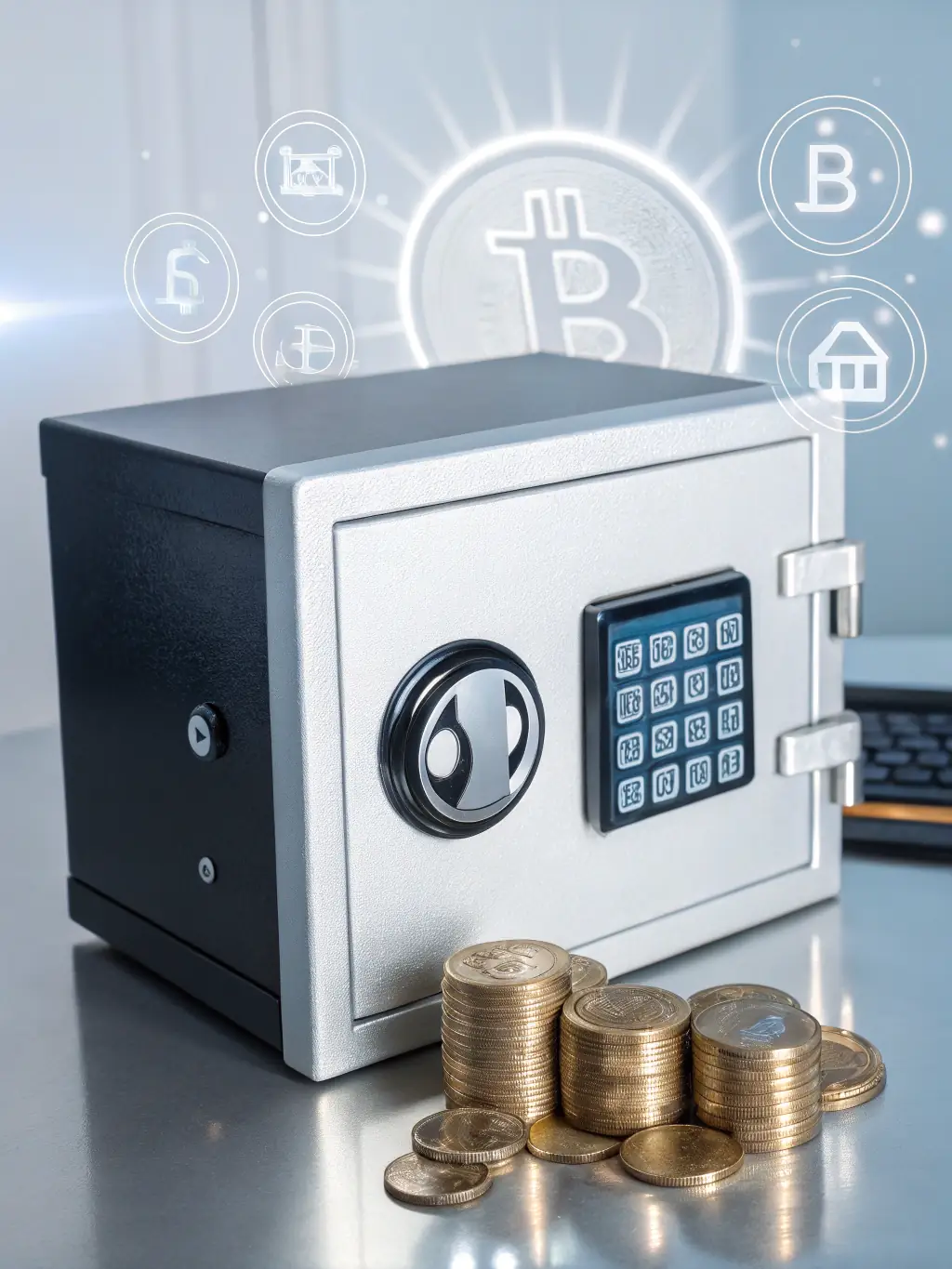 A visual representation of a secure digital vault with layers of protection, symbolizing RecoverAssets' commitment to security.