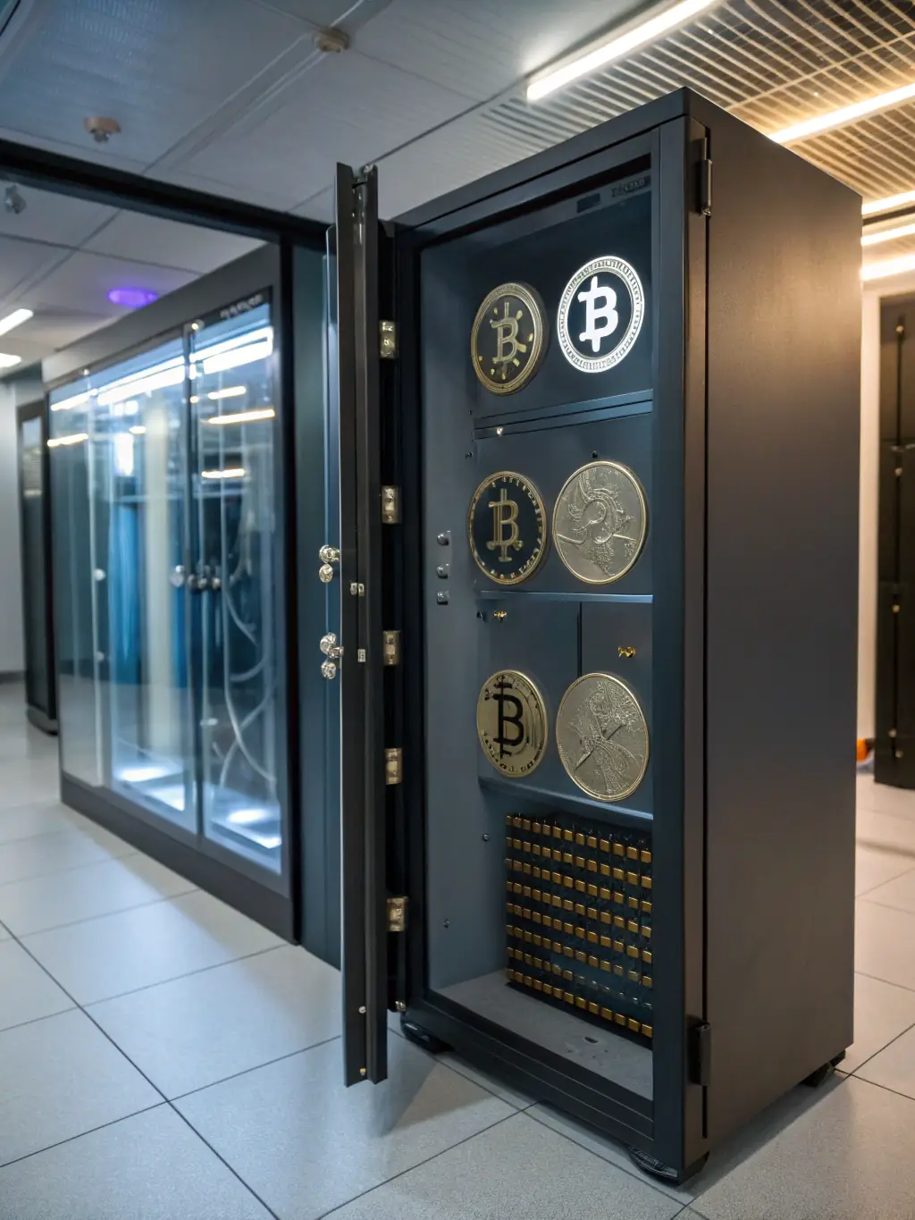 A visual representation of a secure vault containing digital assets, with a pathway leading to recovery, symbolizing the process of retrieving lost or stolen funds.